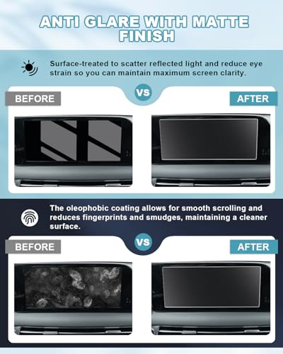 Image of CDEFG Matte Anti Glare Screen Protector for 2023-2025 Hyundai Palisade 12.3-inch Touchscreen, 9H Tempered Glass 2024 2025 Palisade Accessories Anti-Fingerprint Screen Cover