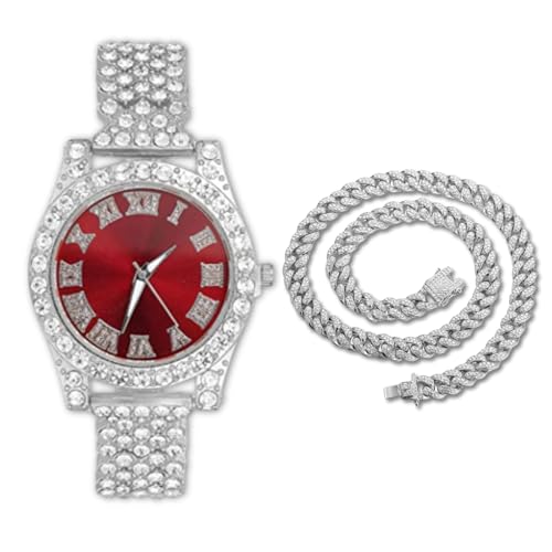 genkigold �S�[���h�_�C�������h�E�H�b�` �e�B�[���{�[�C�Y�p - 37mm ���[�}���� ���E���h�_�C���� 3�F - 18K���A���S�[���h/�v���`�i���b�L 8�C���`�X�g���b�v - �M�t�g�{�b�N�X�t�� �L���[�o�`�F�[���ƃy�A�ɂł��܂�, �v���`�i�E�H�b