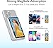 Newmowa Magnetic Vlog Selfie Monitor Screen for iPhone, Touchscreen and Zoom Adjustment, Wireless Rear Camera Monitor for Vlog, TikTok, Support 4K 30fps Wireless Recording for iPhone 15/16/17(White)