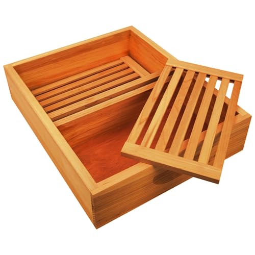 HiveSweet Bee Hive Top Feeder W/Floats 10 Frame Dipped in Beeswax Bee Feeder for Beekeeping Bee Feeding Tools-1 Pack