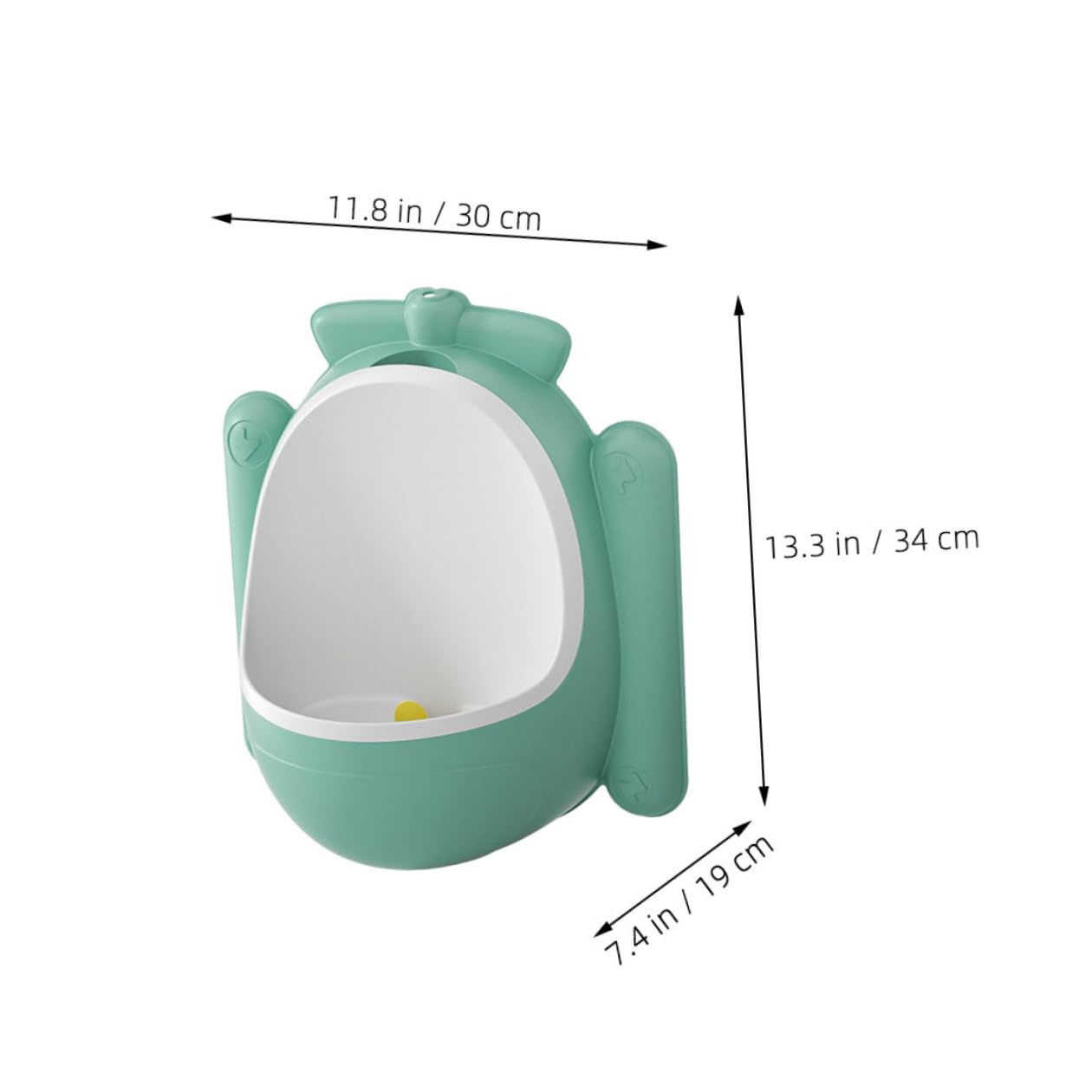 Boy Training Urinal Potty, Wall-Mounted Green Cartoon, Toilet Trainer for Boys, Potty Training Aid for Bathroom Use
