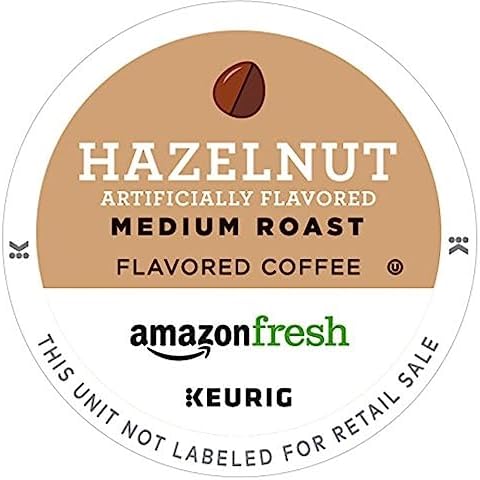 AmazonFresh 80 Ct. K-Cups, Hazelnut Flavored Medium Roast, Keurig K-Cup Brewer Compatible