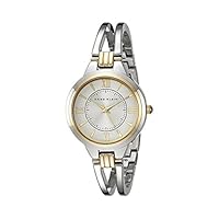 Anne Klein Women's AK/1441SVTT Two-Tone Open Bracelet Watch