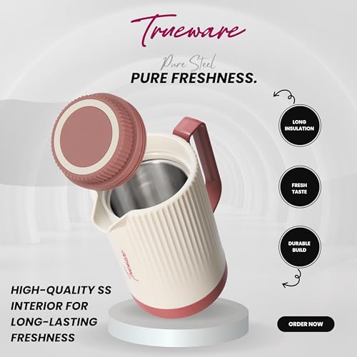 Image of Trueware Amaze ISI Certified Inner Steel Thermoware 750 ML Hot & Cold Flask Jug, BPA Free, Leak Proof, Ideal for Tea, Coffee, Water, Hot and Cold Beverages