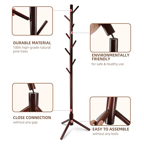 WANGMUXIA Wooden Coat Rack - Image 2