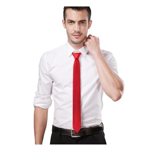 Image of Landisun Black Tie Men Women Solid Skinny Ties Slim Ties Satin Tie