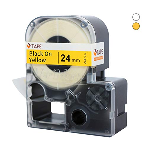 Fesjoy Etiqueta de fita adesiva, fita adesiva de vinil, fita adesiva de substituição, preto sobre br