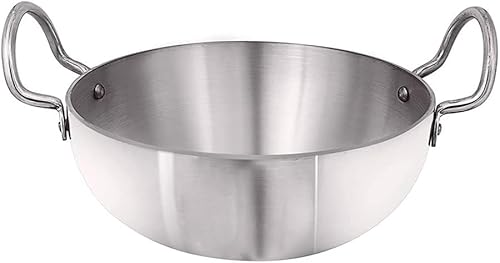 Shradha Trading Aluminum Kadai 12-inch, 4mm thick