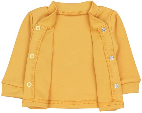 TupTam Baby Mädchen Jungen Strampler mit Langarmshirt Aufdruck Spruch 2 teilig, Farbe: Biene Gelb/Streifen Grau, Größe: 56