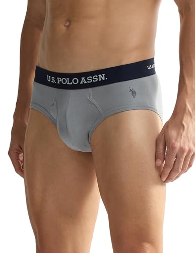 Image of U.S. Polo ASSN. Mens OEB11 Elasticized Waist Underwear Briefs - Pack of 2