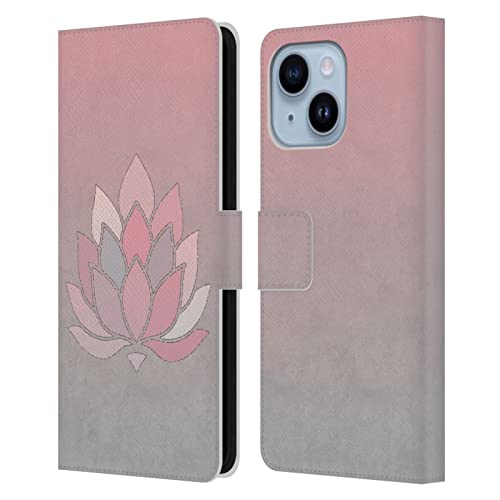 Étui portefeuille iPhone 14 Plus LebensArt Lotus housse protection cuir