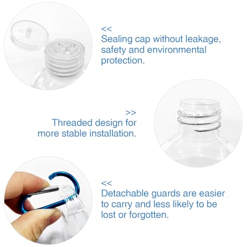 30 Portable Empty Plastic Bottles with Lids and Hooks 50 ml PVC Travel Size Refillable Containers for Hand Sanitizer Lotion Shampoo4