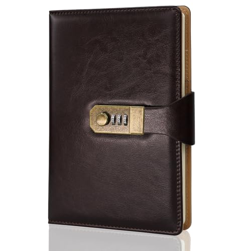 LUMAI Caderno Diário com Cadeado e Fechadura Secreta, Ideal para Anotações, Projetos, Privacidade e