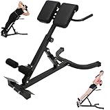 Banco de hiperextensión de alta resistencia; silla romana: inclinación ajustable de 5 niveles, banco de extensión de espalda, entrenamientos de abdominales y glúteos, capacidad de 330 libras, equipo