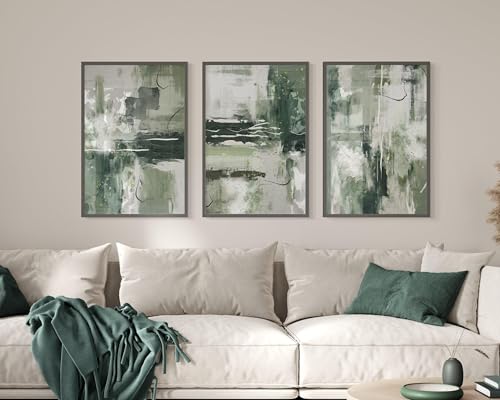 Art mural imprimable vert pour couloir et décoration de salon moderne en toile