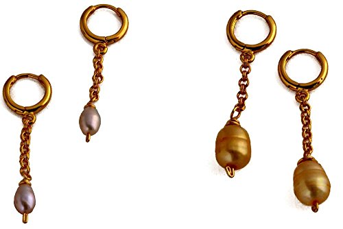 Image of Radha's Creations brass Ruby Emerald stud earrings one gram gold for women and girls one gram gold