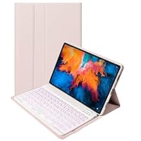 FAYGAOAI Custodia con Tastiera per Lenovo Tab P11 5G / P11 Plus 11 2021 (TB-J606F/J607/J606L/J616F), Retroilluminazione 7 Colori, Tastiera Wireless Magnetica Staccabile,Nero