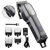 YAZIYIR Professional Cordless Hair Clipper for Men, LED, Rechargeable Cord/Cordless Haircutting & Trimming Kit for Heads, Beards & All Body Grooming