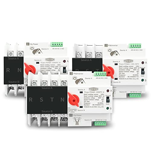 Commutateur de transfert automatique ATS 2P 63A pour onduleur photovoltaïque
