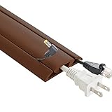 UT Wire 3-Channel Cord Protector & Concealer for Floor - 30FT - Brown