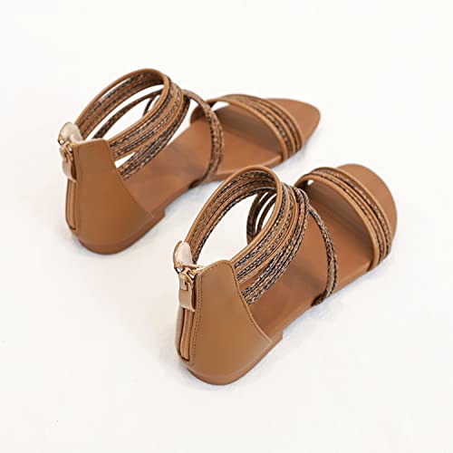 Image of Sandals Women Dressy Summer Flat Strappy Cute Casual Beach shoes