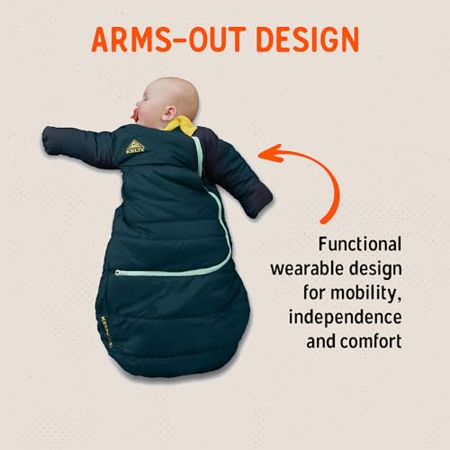 Image of Kelty Space Cadet Infant and Toddler Sleeping Bag (30 or 40F /8M to 2T) | Cozy and Warm, Arms Out Design, 40F Degree Rating, Fleece-Lined Hand Covers, Snap Back Buttons, Machine Washable