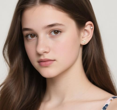 Reffeer Solid 925 Sterling Silver Infinity Love Heart Stud Earrings for Women Teens CZ Heart Knot Stud Earrings2