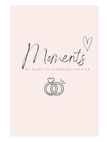MOMENTS I HOCHZEITSFOTOBUCH I Hochzeitsalbum, Fotoalbum mit 400 Seiten, Einzigartiges Hochzeitsgeschenk für Brautpaare