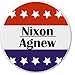 Nixon / Agnew Red White Blue Stars 2.25â€ Large Button Pin Richard / Spiro
