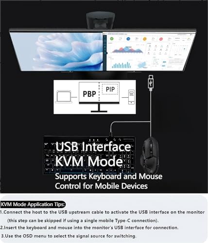Image of 34 Inch Ultrawide Gaming Monitor, UWQHD 3440x1440 165Hz IPS Flat Screen, USB-C 65W, KVM Switch, USB Hub, HDR, FreeSync, Eye-Care Computer Monitor for Gaming, Office & Productivity