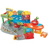 VTech - Garaje multitaller TutTut Bólidos, Playset y Pista de Juguete, Incluye Coche Capicúa la grúa, Circuito Interactivo, Versión ESP