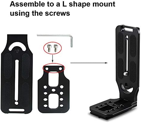 L Shape Camera Bracket Video Vertical Shooting Quick Release Plate L Stand with 1/4 Inch Screw for DSLR Cameras