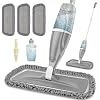 Spray mop with 3 mop pads grey