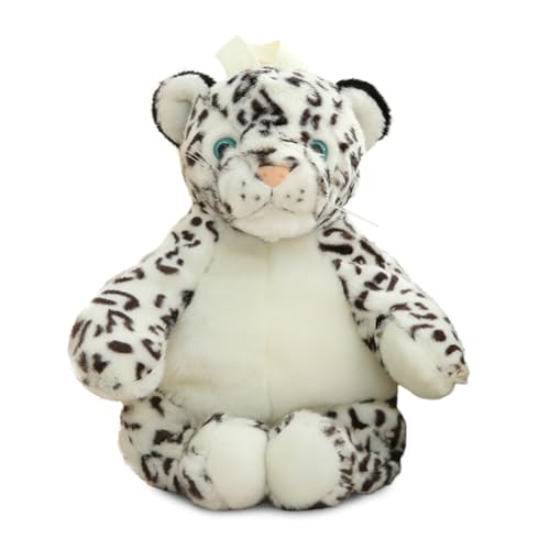Image of Women Animal Teddy Bear Plush Backpack with Adjustable Straps (Snow Leopard)