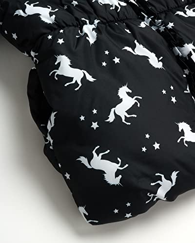 Pink Platinum Winter Jacket - Unicorn Fleece Lined Quilted Windbreaker Puffer Jacket (Size: 4-16)4