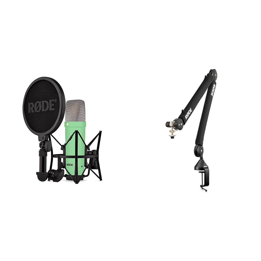 RØDE NT1 Signature Large-Diaphragm Condenser Microphone Bundle with PSA1+ Professional Studio Arm and Accessories