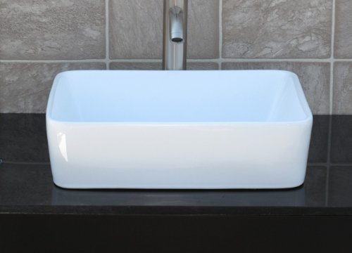 Bathroom Ceramic Porcelain Vessel Sink Rectangle 7050 Pop Up Drain + Free Pop Up Drain #TOP5