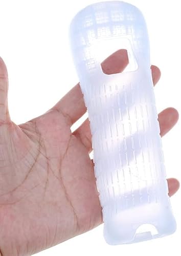 Pchnfei - Weiße Silikon-Schutzhülle für Wii-Game-Controller, weiche Silikon-Schutzhülle, Schutzhülle für Wii-Fernbedienung, Schutz, Gamepads
