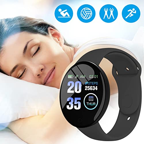 Smart Watch, Multi-Functions Heart Rate Sleep Fitness Ip65 Waterproof Watch, 1.44 Inch Upgraded Screen, Ideal For Boys & Girls Gift (Black) #TOP1