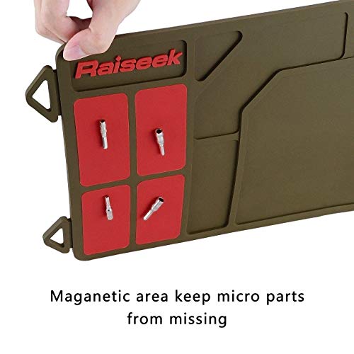 Raiseek Universal Gun Cleaning Kits For All Guns, 22 243 270 30 357 9Mm 40 45 12 20 Gauge Cleaning Kit,With Rifle Shotgun Cleaning Mat, Anti-Slip Magnetic Gun Maintenance Mat #TOP6