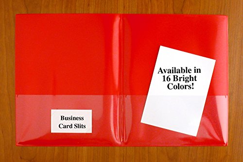 Storesmart® Red Plastic Archival Folders 50-Pack - Letter-Size Twin Pocket - (R900R50) #TOP2