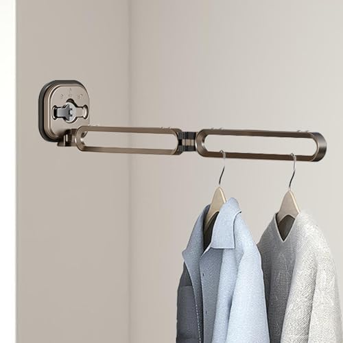 Cintre à linge pliant rotatif haut de gamme en aluminium rétractable - 4