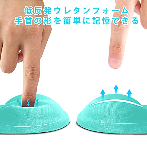 Soqool マウスパッド リストレスト一体型マウスパッド 低反発リストレス 人間工学 手首クッション 滑り止め 水洗い 耐久性良い (Blue)