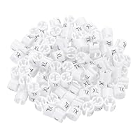 sourcing map Clothes Hanger Marker XL Size Tag Fit 3mm Rod White for Garment Clothing Color Coding, Pack of 150