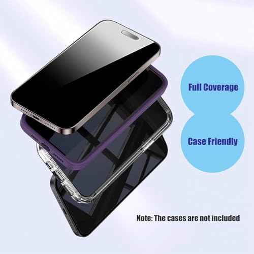 Image of MACLEN Anti-Spy 4-Way 360 True Privacy Tempered Glass Militry-Grade Protector for iPhone 17 Pro Max,Case Friendly, 9H Hardness, Easy Installation