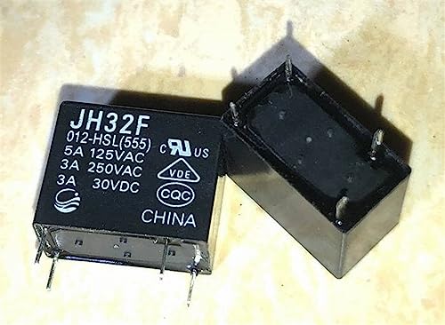Relé JH32F 012-HSL 555 de 4 pines y 12V para circuitos electrónicos de hogar