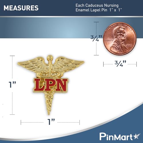 PinMart Caduceus Enamel Lapel Pin3