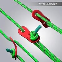 KAHEIGN 10Pcs Reflektierende Abspannseile für Zelt, 4mm Reflektierend Zeltschnur Leuchtend Spannschnur Abspannleine mit Spanner Einsteller für Camping Wandern Markisenzelte – Ansicht 4
