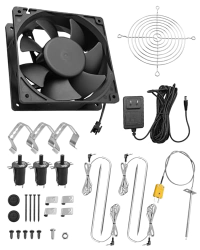 Temperature/Meat Probe Switch Fan Power Adapter Replacement Kit Fit for Masterbuilt Gravity Series 560/800/1050 XL Digital Charcoal Grill & Smoker Replace 9904190041 9904190024 9004190216 9904190040