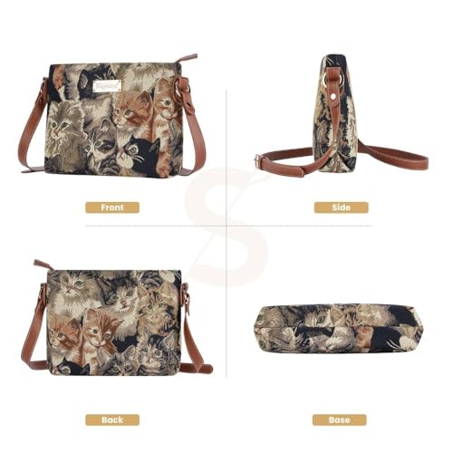 Image of Signare Tapestry Crossbody Bag Sling Shoulder Purse for Women